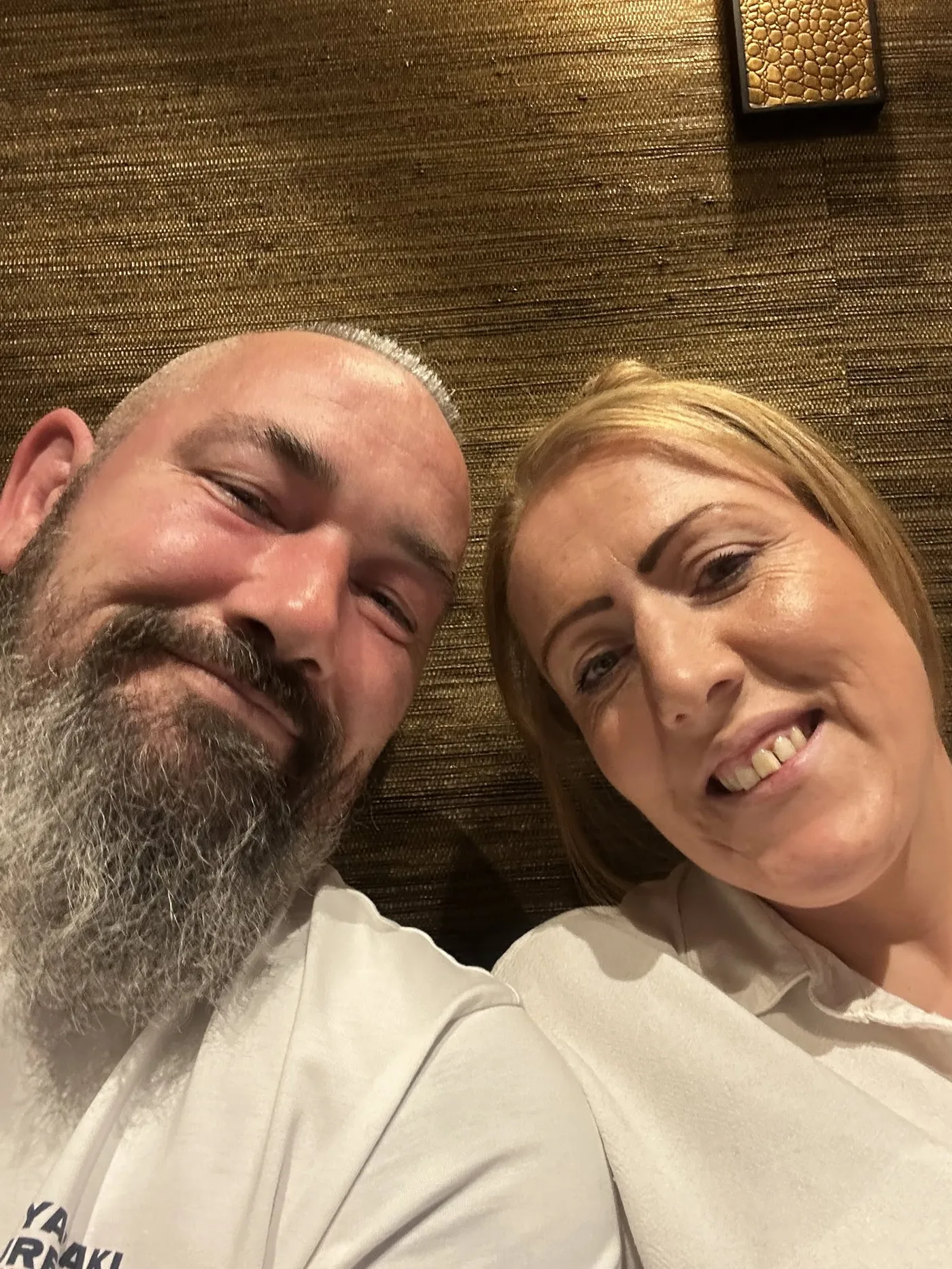 Nicky and Vicky Stokes, a close selfie, both smiling